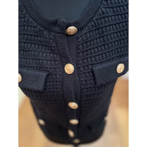 [BLANKNYC] Sleeveless Knit Vest Cardigan Black (Size S) - NWT - Picture 9 of 10